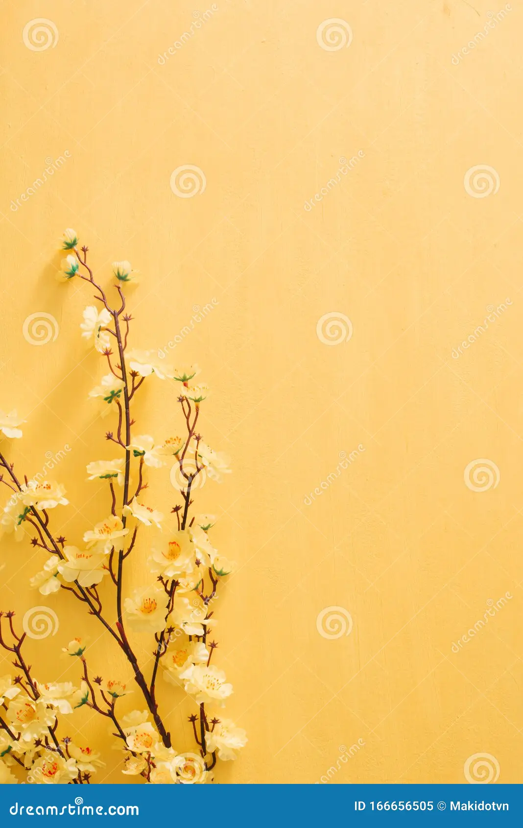 Lunar New Year Decoration on a Yellow Gold Background. Tet ...