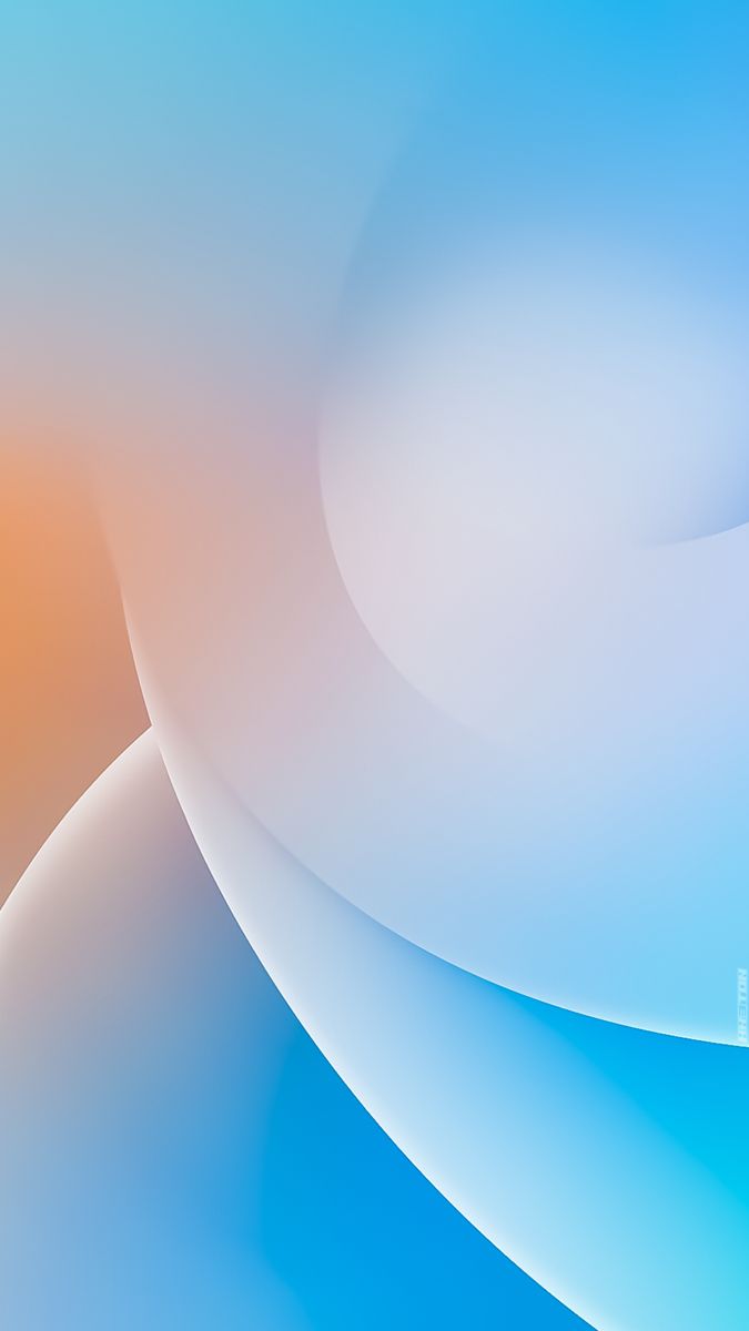 iOS 16 Sky Blue & Orange HD 4K Wallpaper