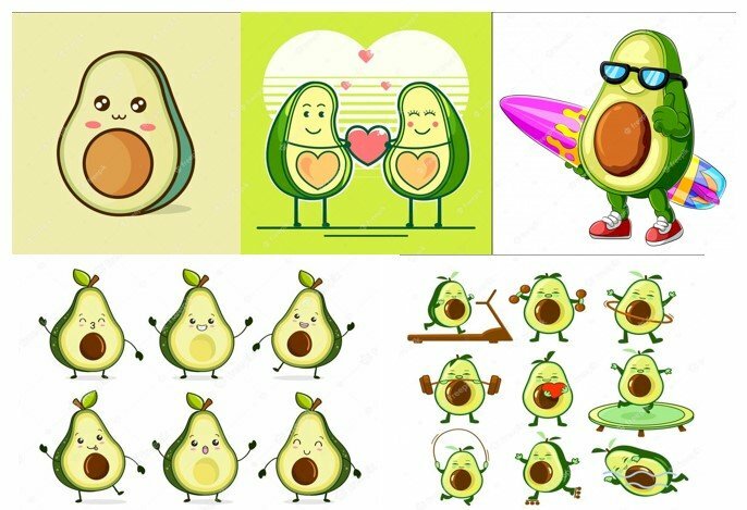 Top 100 mẫu hình vẽ sticker cute bơ dễ thương, chất, ngầu ...