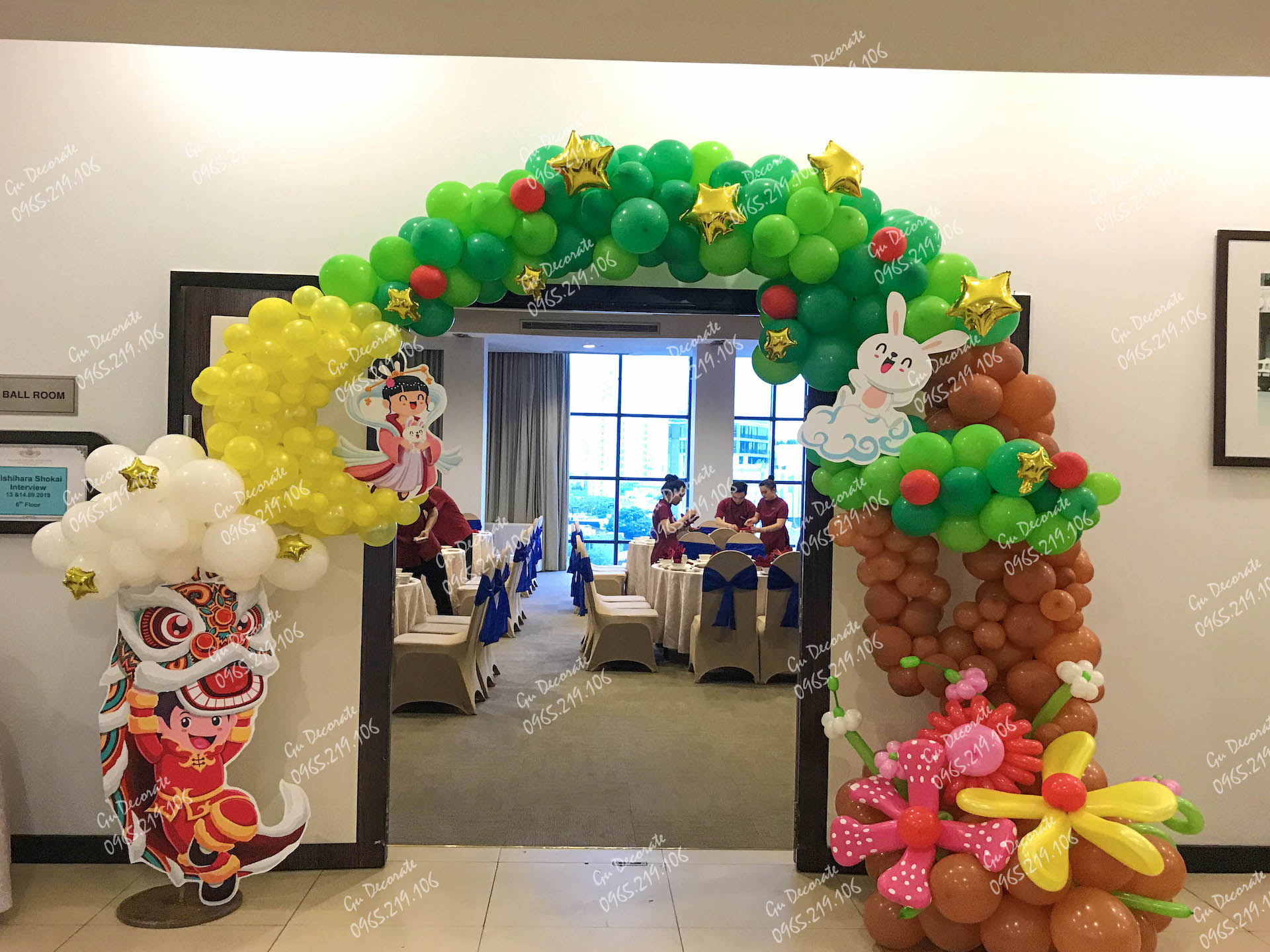 Ý Tưởng trang trí Cổng bong bóng đêm trung thu - gudecorate.com