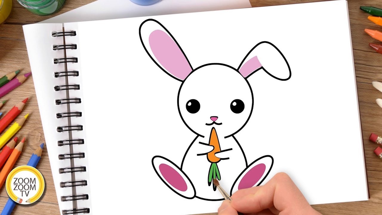 Hướng dẫn cách vẽ CON THỎ, Tô màu CON THỎ - How to draw a Bunny Rabbit